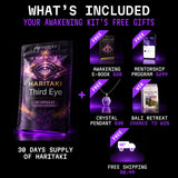 What's included: Haritaki Third Eye 30 day supply and the free awakening kit gifts