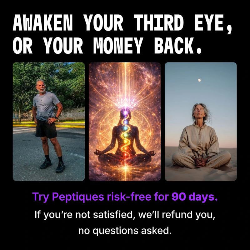 Awaken your Third Eye or your money back: try Peptiques risk-free for 90 days